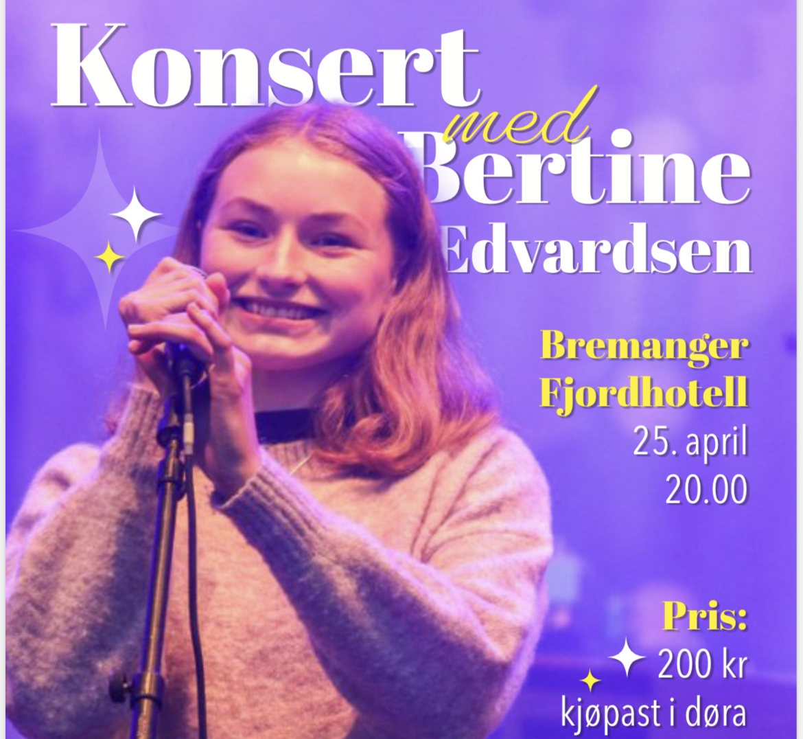 Bertine Edvardsen kjem til Bremanger Fjordhotell.